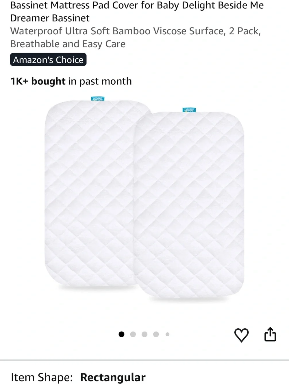 Baby delight bedside me bassinet Mattress Pad Cover x 2, 3 sheets